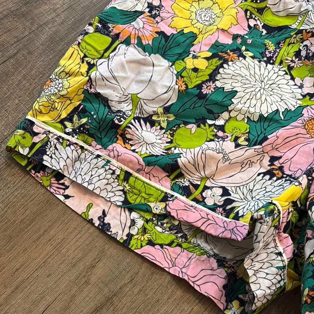 Vera Bradley 100% Cotton Short Womens XS Floral Drawstring Elastic Waist Lounge‎